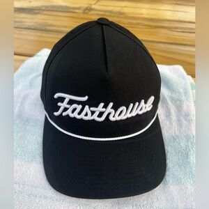 Fasthouse Eagle Golf Snapback Hat Black Golf and Racing Like New No Callouts